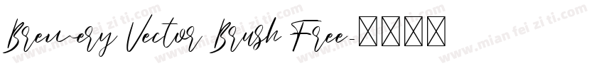Brewery Vector Brush Free字体转换